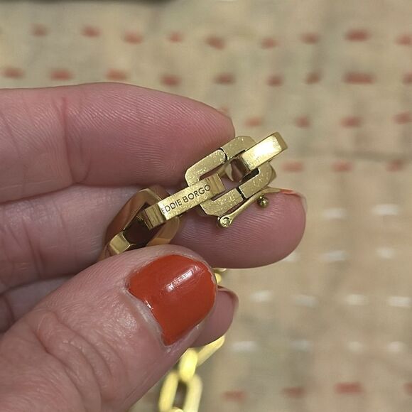 Eddie Borgo Chunky Chain Necklace & matching Chain Earrings with storage pouch - Picture 4 of 4